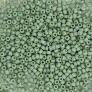 Miyuki rocailles kralen 15/0 - Opaque glazed frosted pistachio green 15-4698